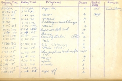 Program Log From WGMC's First Day of Broadcast